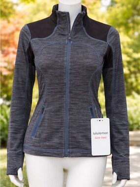 lululemon athletica Heathered Charcoal Full-Zip Utility Jacket